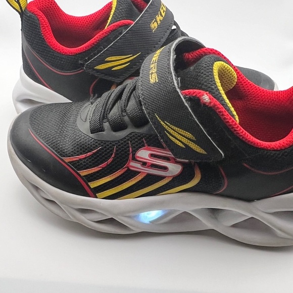 Skechers Kids' Black and Red Athletic Shoes - Picture 3 of 7